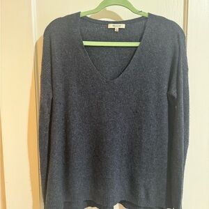 Madewell Navy Blue V-Neck Sweater